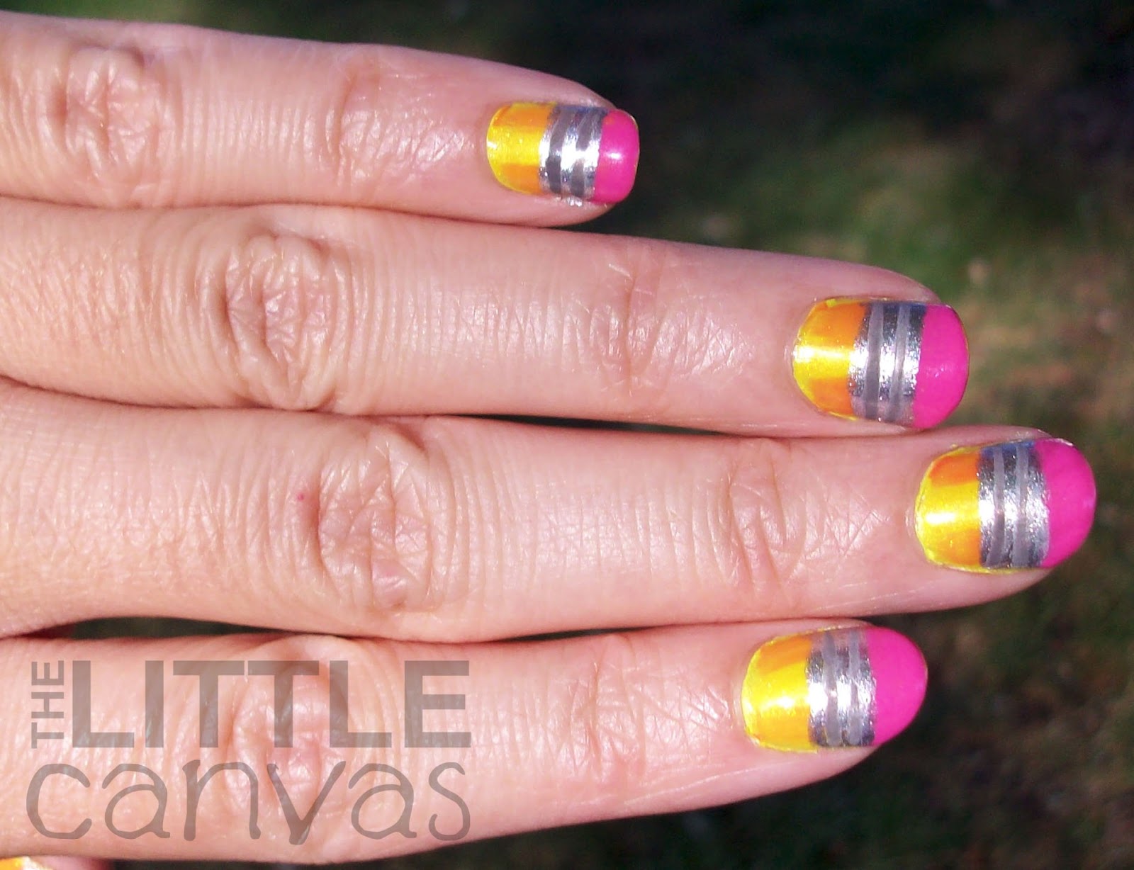 Back to School Pencil Nail Art The Little Canvas