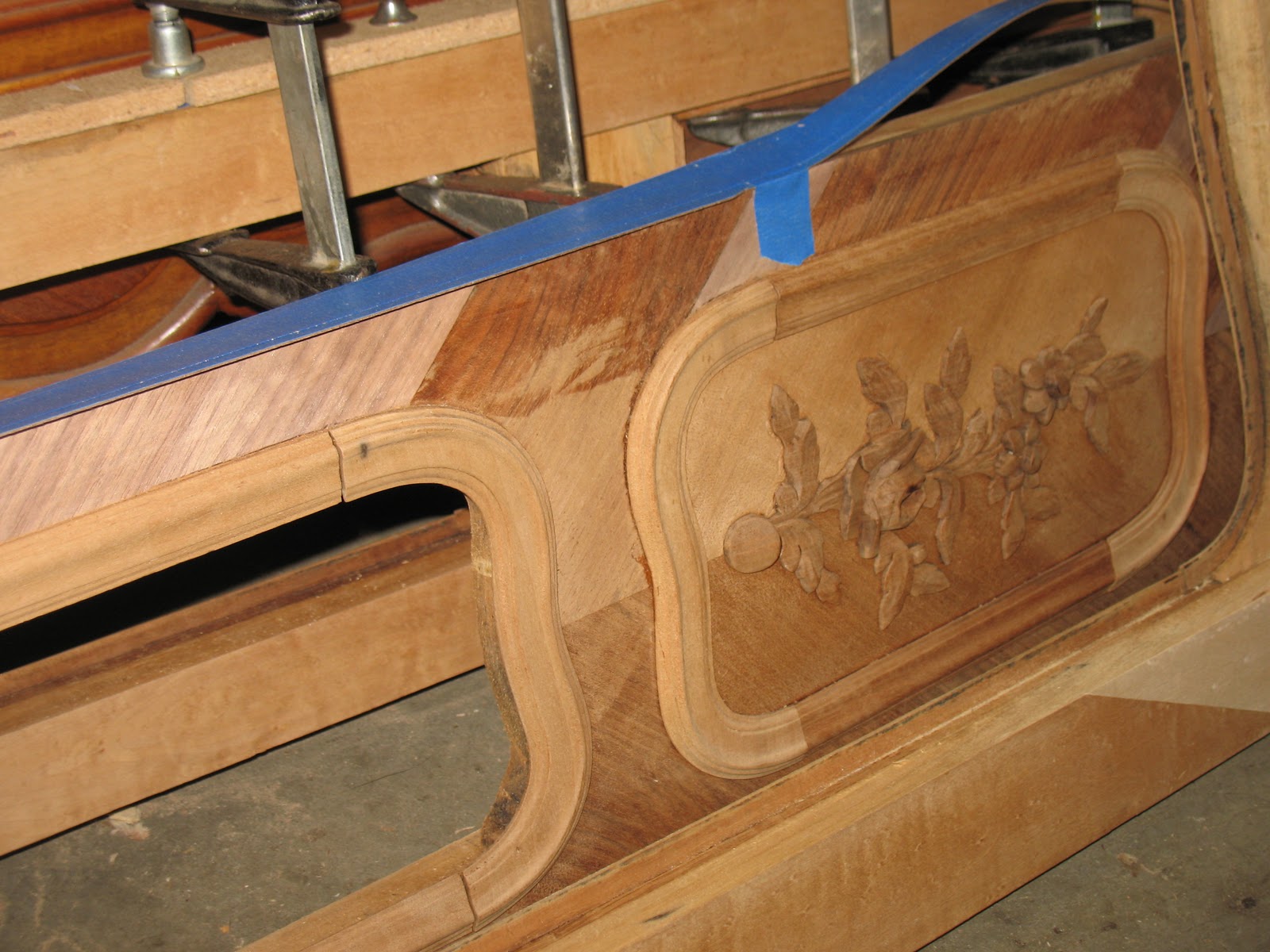 The Craftsman Repair to Veneer on Water Damaged Armoire