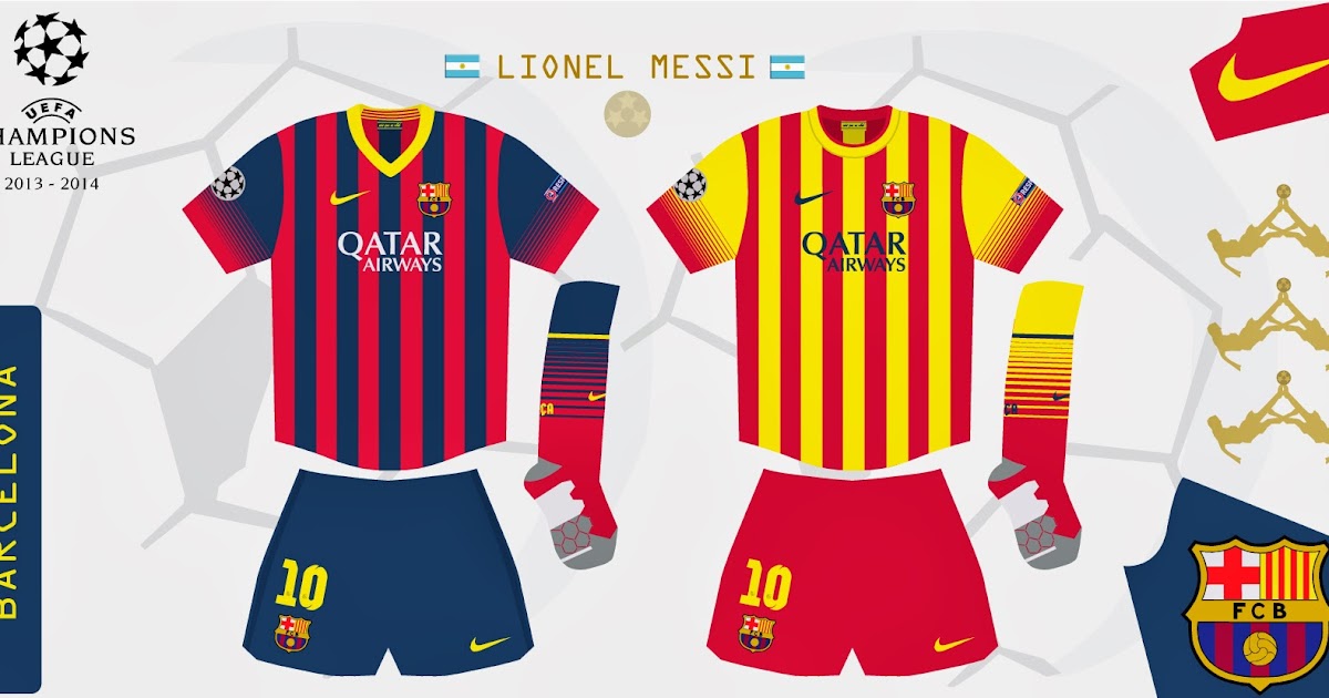 Design Futbol Kits: FC Barcelona 2013 - 2014 (Champions League)