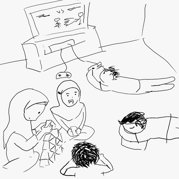 Beri Cinta Waktu episode 47 scene Adila sedang berbicara dengan keluarga