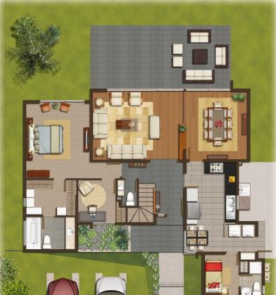 Imagen de fachadas de casas de dos plantas (5)