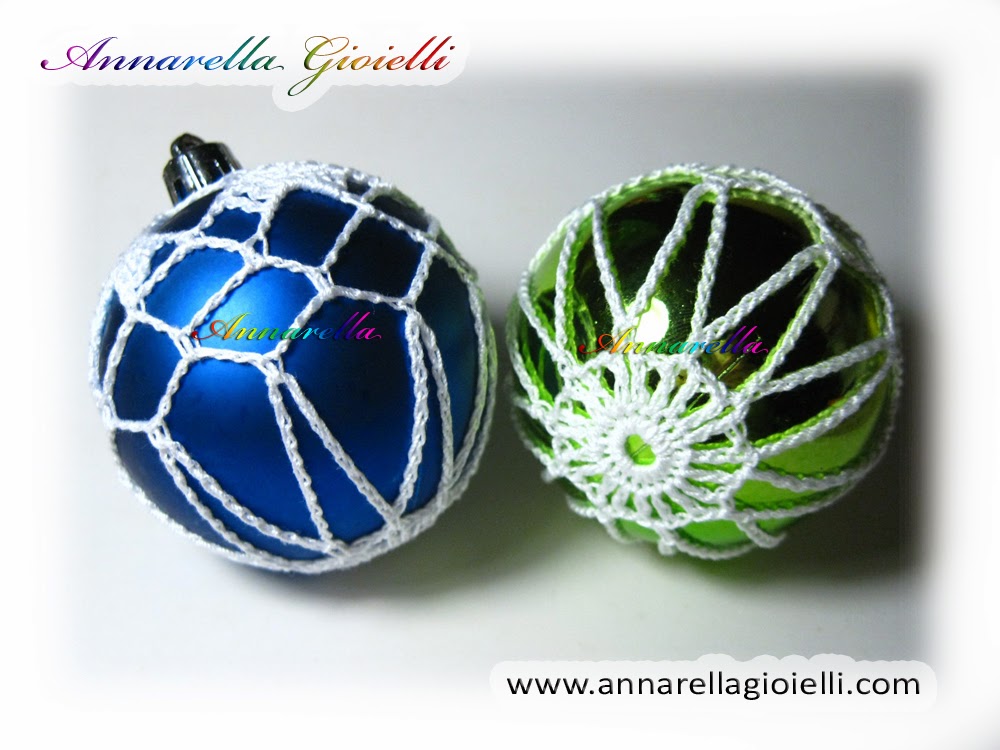 Annarella Gioielli: Palla di Natale ricamata all'Uncinetto | How to