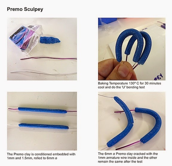 Garie's Polymer Clay Shop Testing All Clay Flexibility At 6.0mm