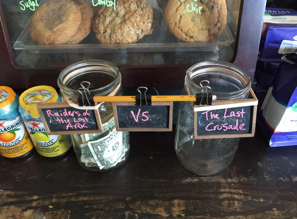 bloomingdale the best tip jar ever at Big Bear Cafe