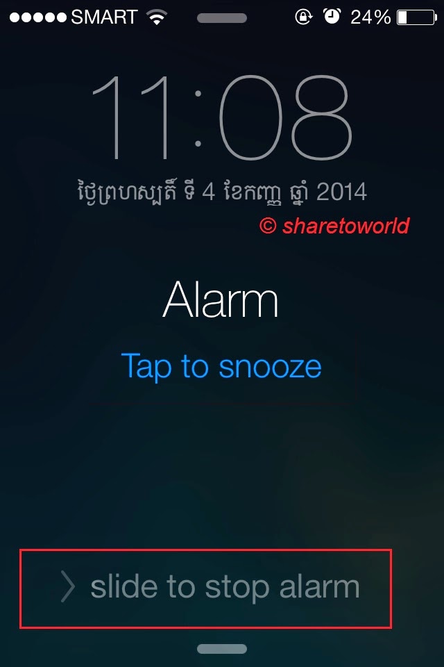 How to Quickly Snooze or Stop Alarm Clock on iPhone Share To World