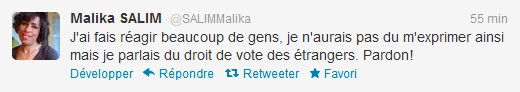 Une élue UMP dérape sur Twitter Une élue UMP dérape sur Twitter