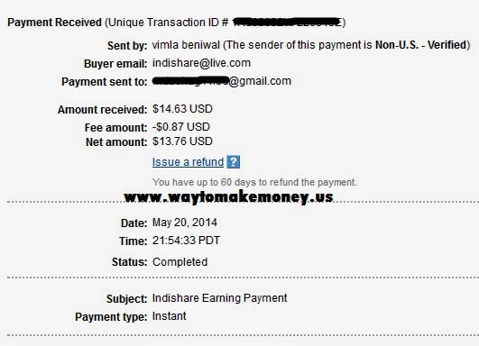 Indishare Earning Payment Proof 2014 Indishare Earning Payment Proof 2014