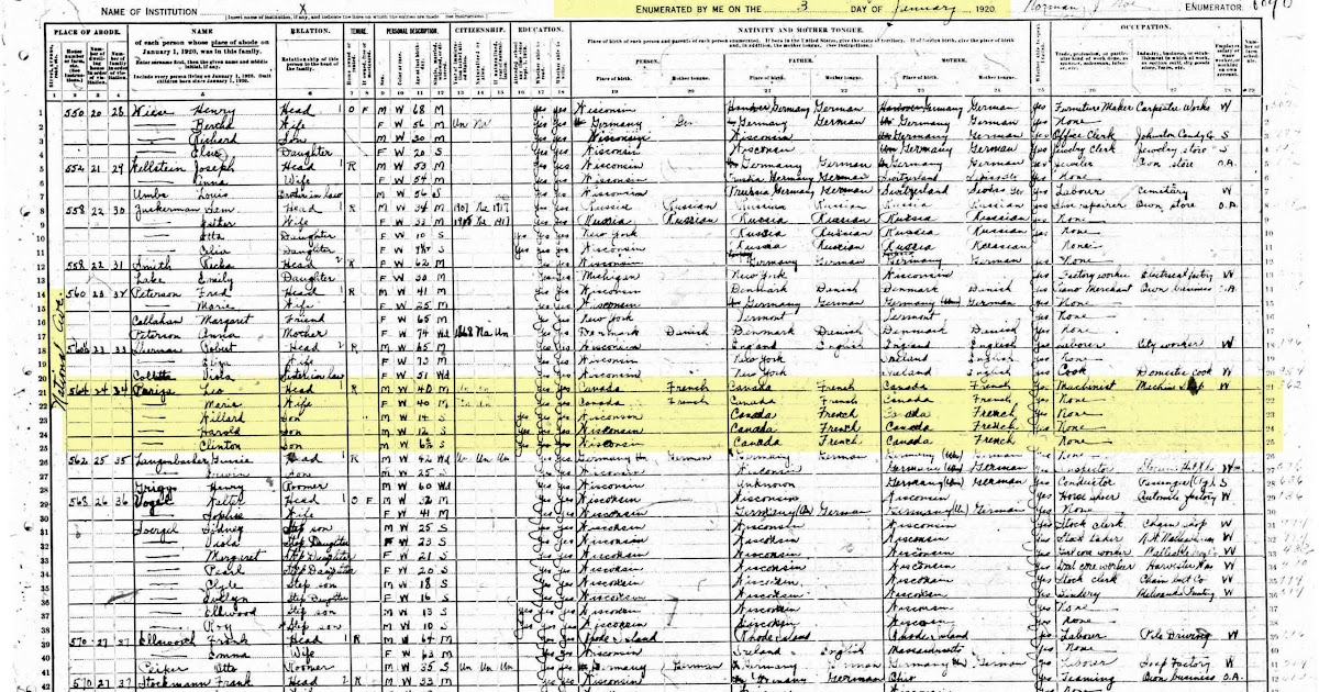 A Genealogy Hunt Part 774p Smith Groh Genealogy Pariza Family Line 1920 Us Census Milwaukee City Wisconsin