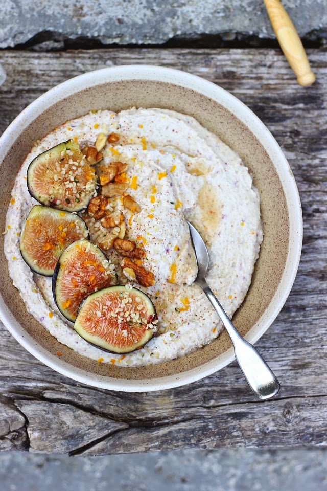 happy hearted kitchen Raw Nut + Seed Porridge with Fresh Figs