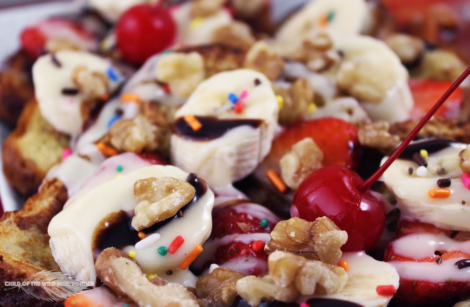 Banana Split French Toast Child of the Wild Blue Yonder