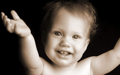 Cute little baby with beautiful laugh and eyes wallpapers