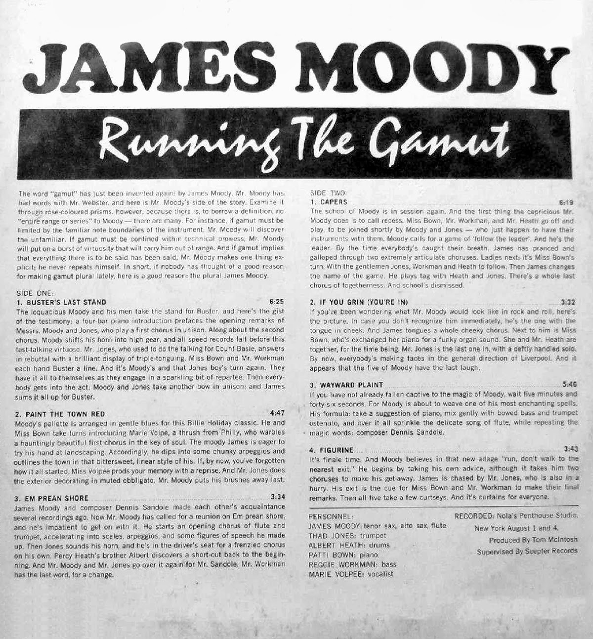 Gems of Jazz Moody's Gamut