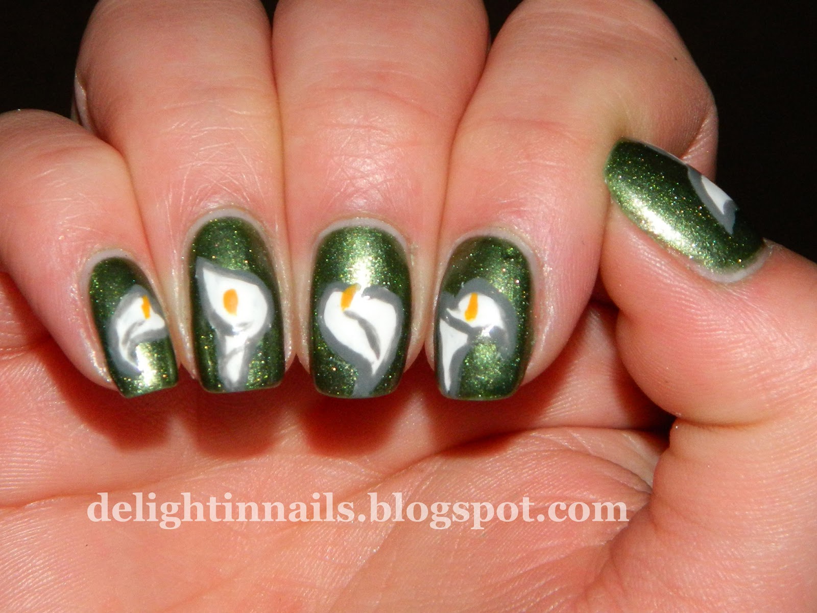 Delight In Nails 30 Day Flower Challenge Day 4 Calla Lily