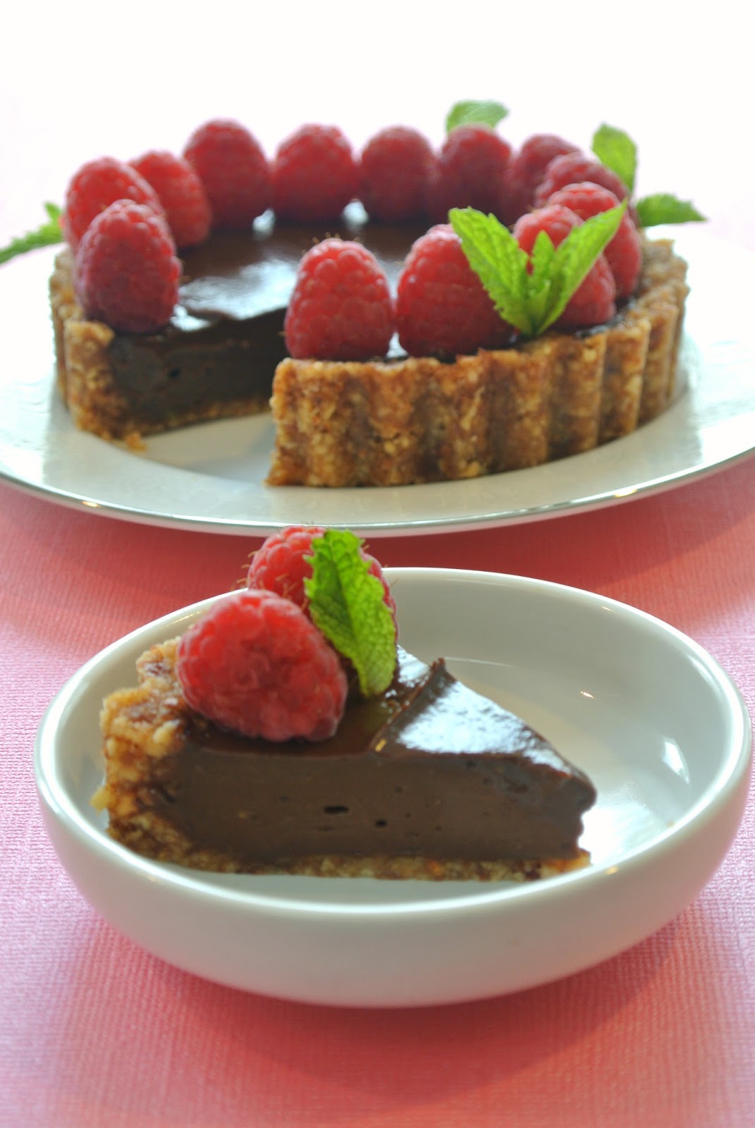 Berkshire Vegan almost raw chocolate mousse tart