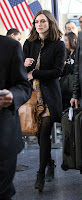 Keira Knightley waiting in line at LAX airport