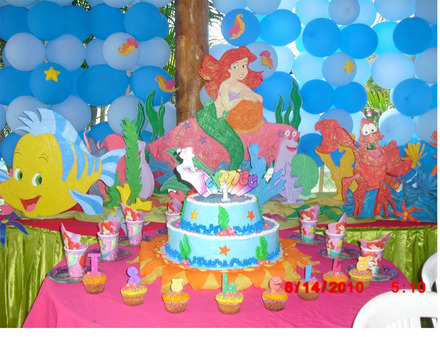 fiesta infantil sirenas y el mar preciosa la combinacion de colores en ...
