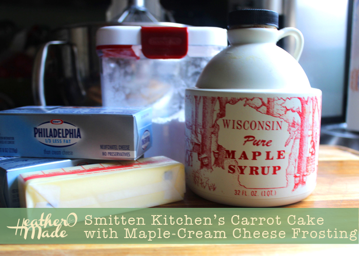 Heather O Made Smitten Kitchen's Carrot Cake with MapleCream Cheese