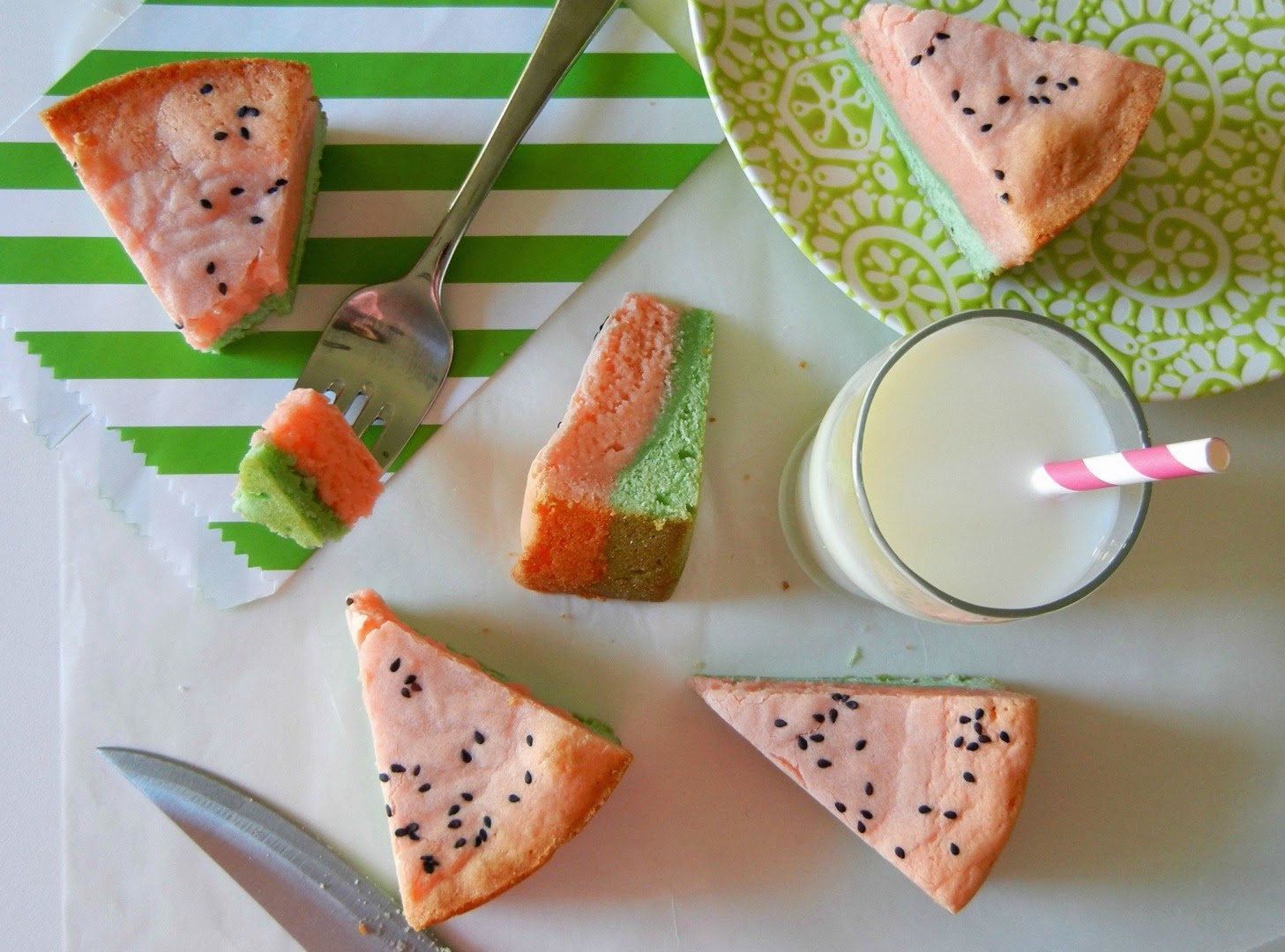 Sugar Swings! Serve Some Watermelon Blondie Bars