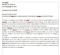 Communiqué de presse
