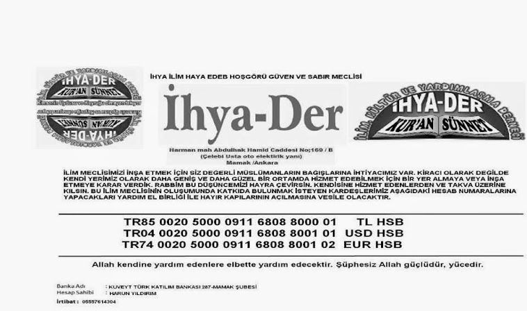 İHYA İLİM, KÜLTÜR, AHLAK YARDIMLAŞMA DERNEĞİ