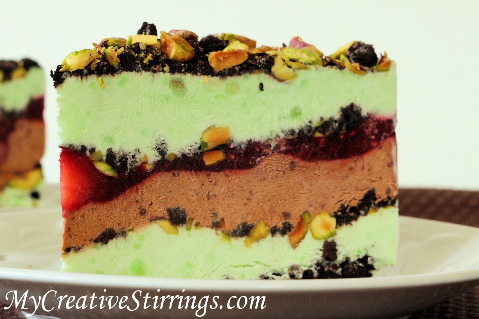 My Creative Stirrings Pistachio Chocolate Berry Dessert
