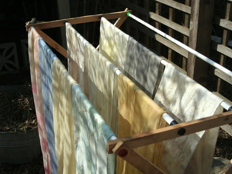 Green-dyed silk scarves, spring collection 2012