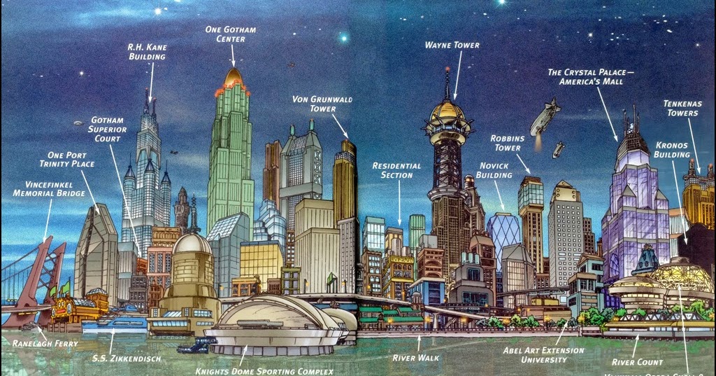 The Virtual Travelers Can you locate Gotham city on the map?