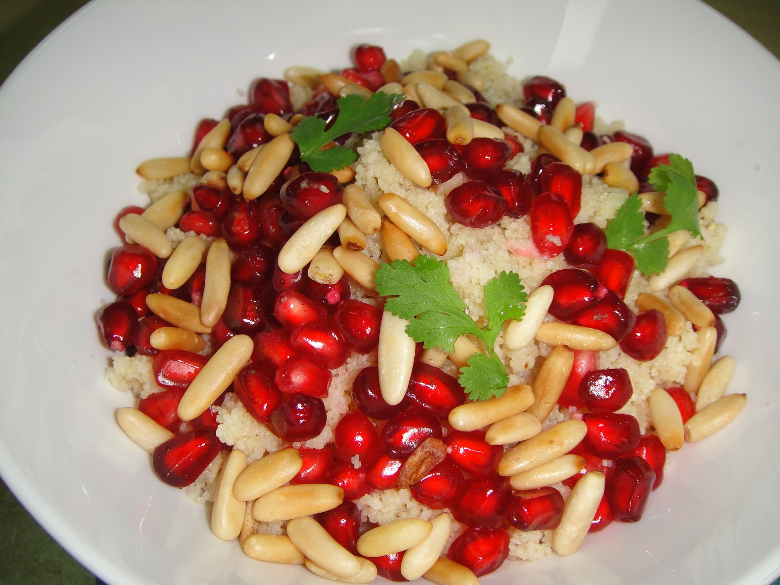 Maryam's Culinary Wonders 341. Couscous, Pomegranate and Pine Nut Salad