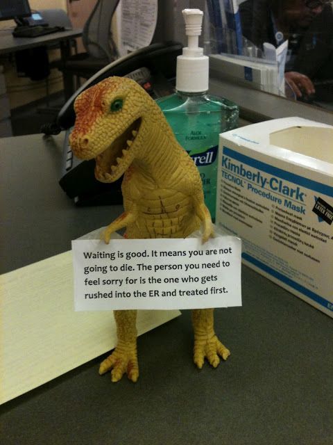 nurse humor, doctor humor, medical resident humor, triage, emergency room dinosaur sign, waiting is good, hospital humor, hospital funny, hospital dinosaur ER sign, ER sign