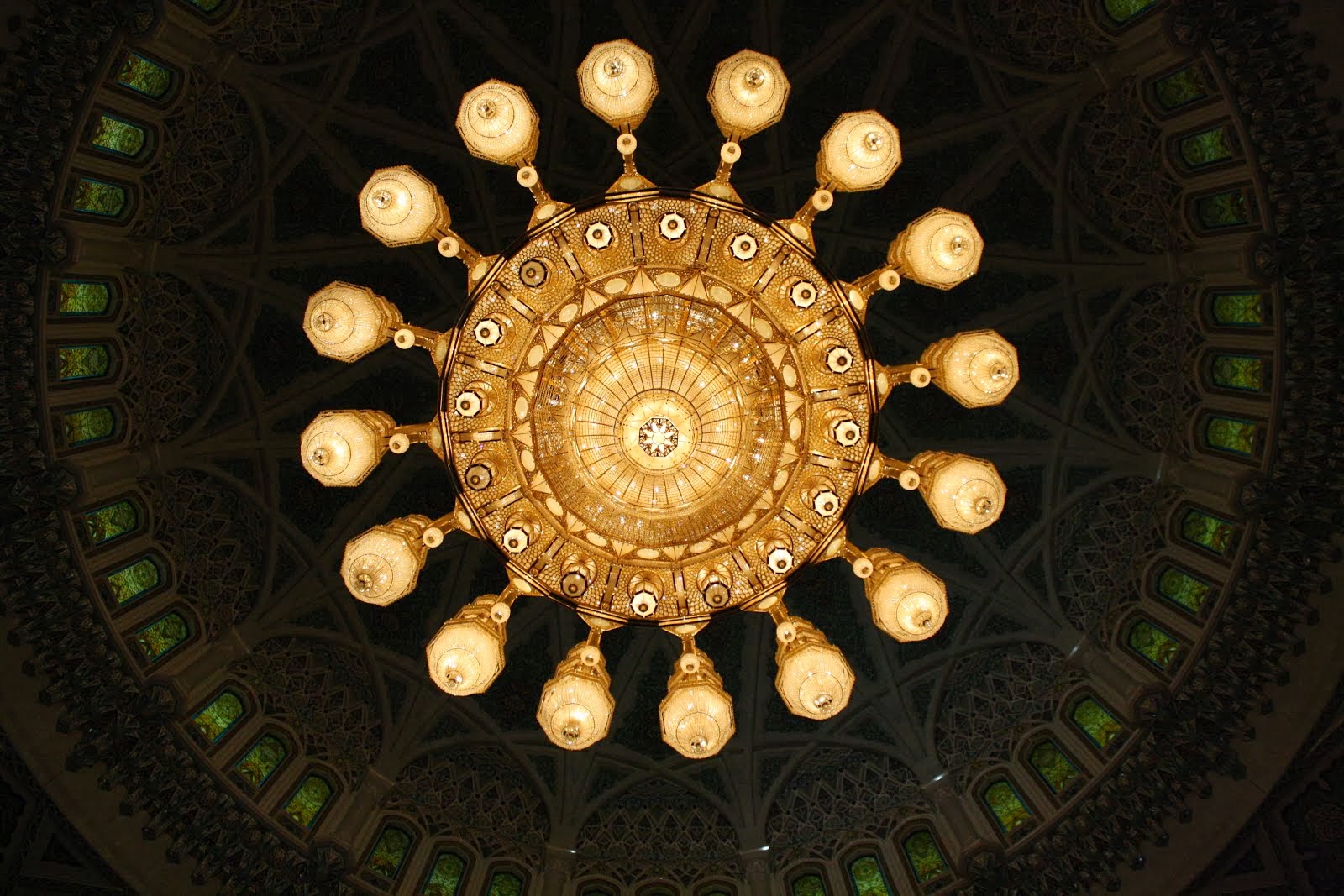 Chandelier in the Grand Mosque