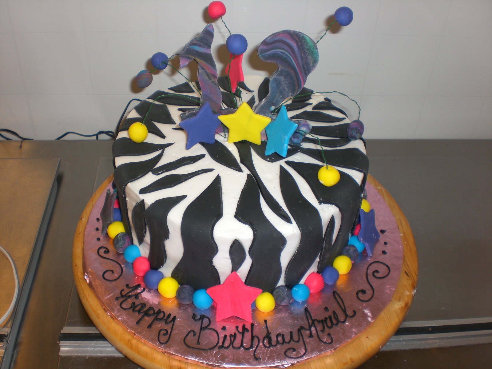 CAFE AROMAS: Zebra Print and Tye Dye Cake