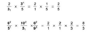 Simplificando frações durante o processo multiplicativo