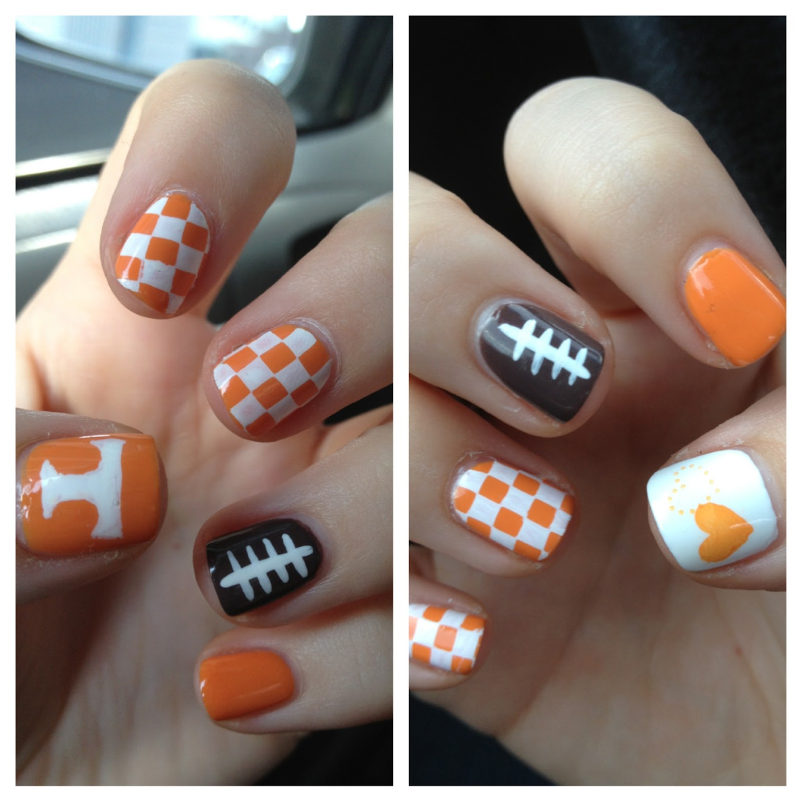 Super cute nails for football!
