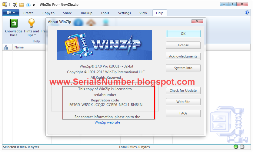 Name: WinZip 17.0 Build 10381835 Name: WinZip 17.0 Build 10381835