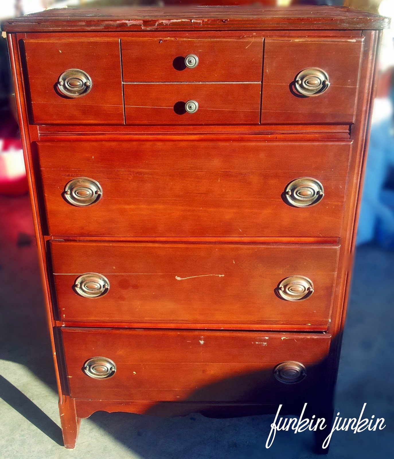 Funkin Junkin Antique Chest of Drawers Makeover