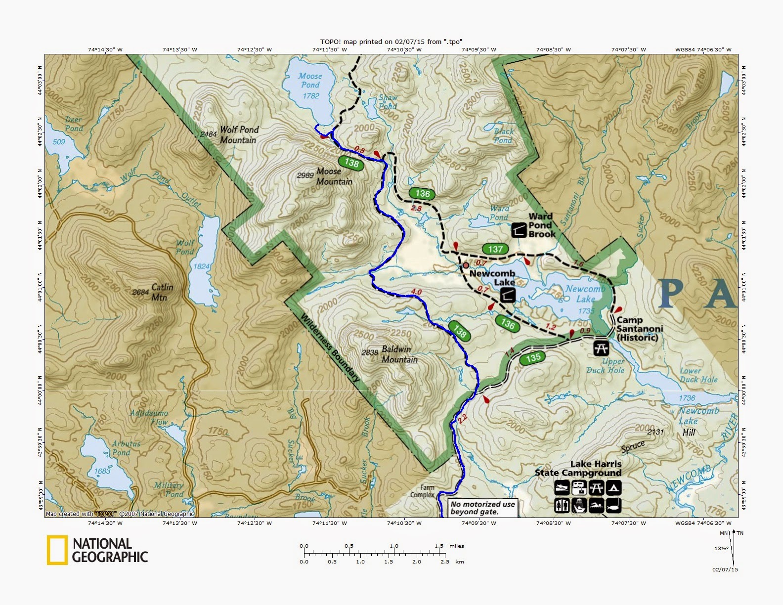 Off on Adventure XC to Moose Pond High Peaks Wilderness, 2