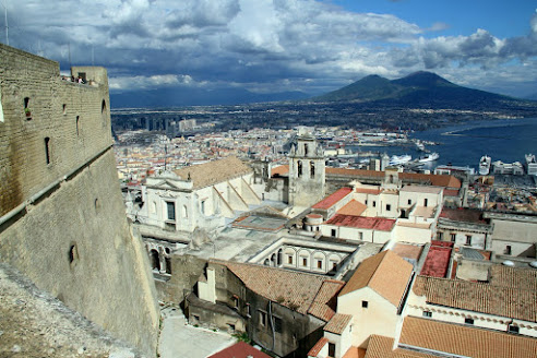 Naples Coastline and Mt Vesuvius