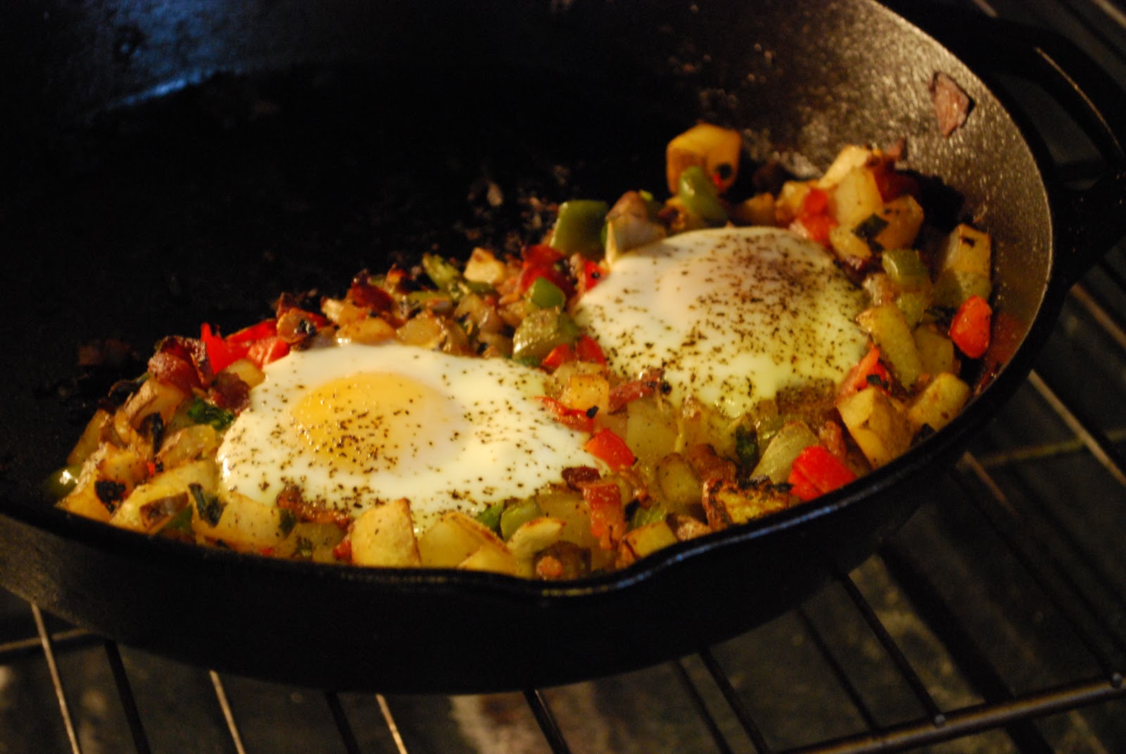 Holliday's Mountain Cafe Cast Iron Breakfast Baked Farmhouse Eggs
