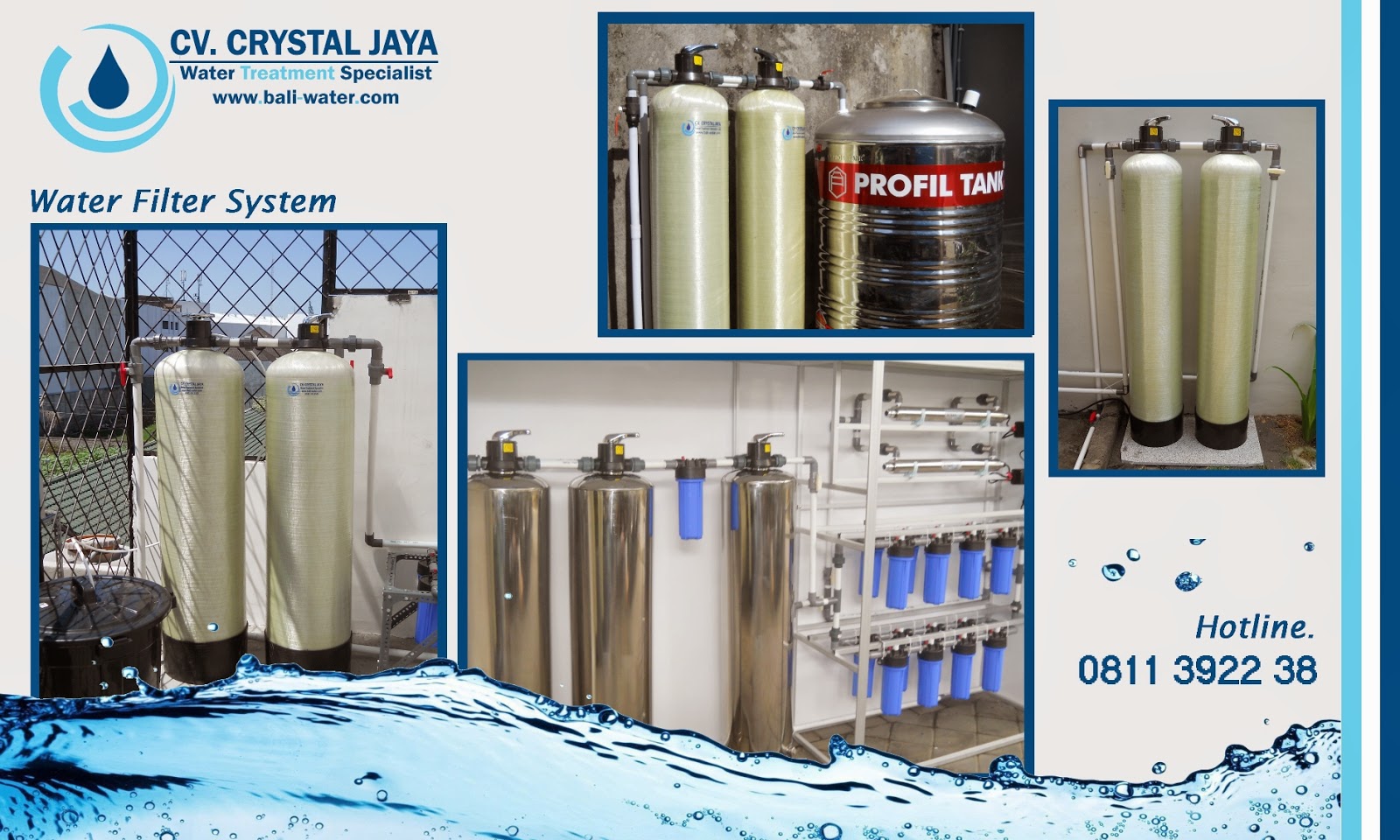 Water Treatment Specialist in Bali Tabung Water Filter Purifier FRP 1354