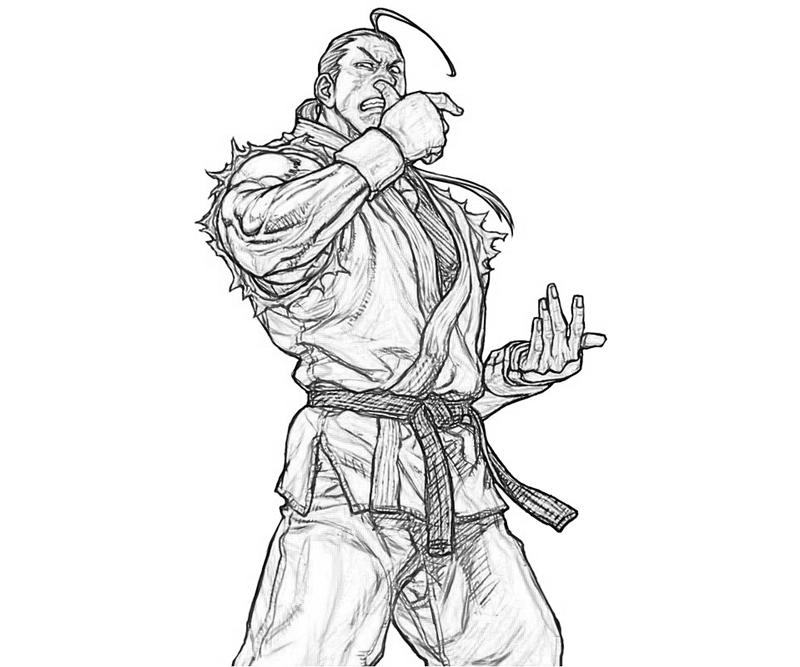 Dan Hibiki Pose Coloring Pages dan-hibiki-pose-coloring-pages