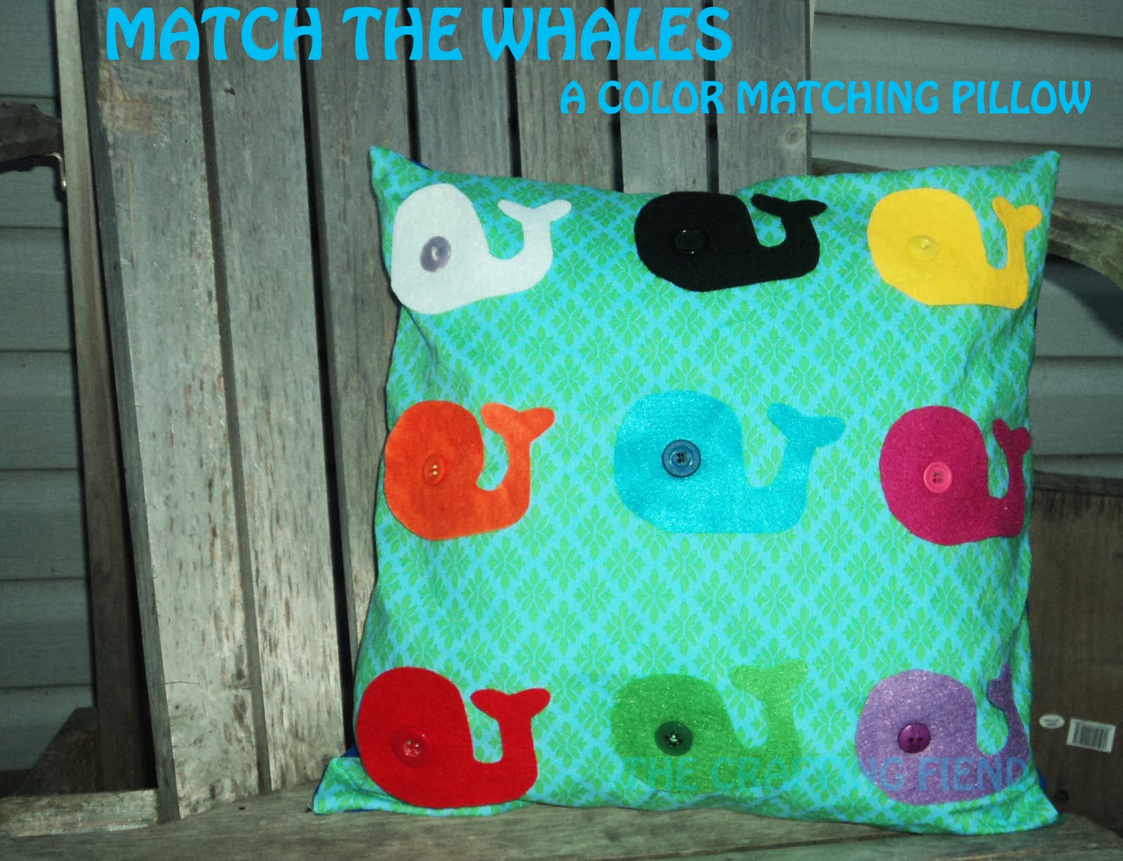 A color matching game pillow! The Crafting Fiend