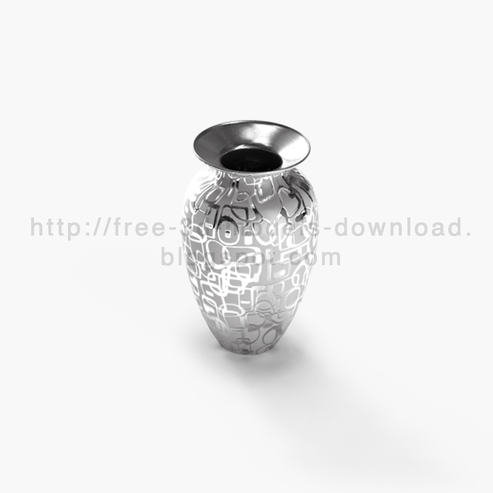 vase, ваза, 3d модель, 3d model, скачать бесплатно, free download, decoration, white diva