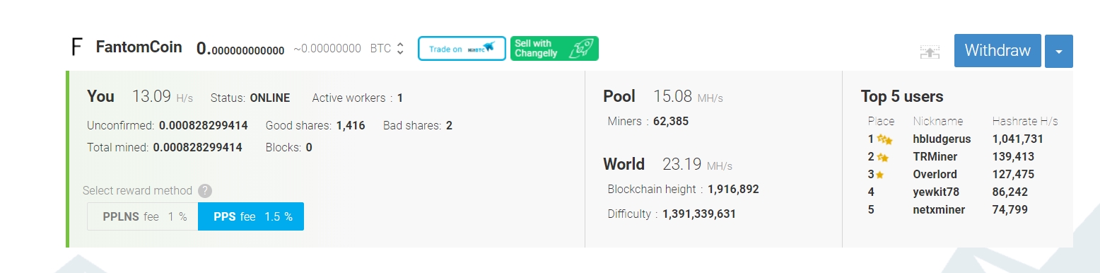 Other coins you can mine here!/ Snapshot/