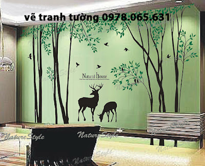 vẽ tranh tường phòng khách vẽ tranh tường phòng ngủ