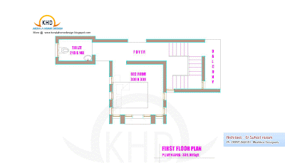 Home plan and elevation 1250 Sq. Ft