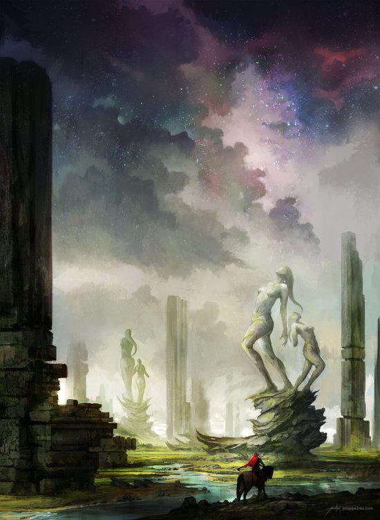 As ilustrações de cenários de fantasia e ficção científica de Jorge Jacinto Jorge Jacinto deviantart ilustrações paisagens cenários fantasia ficção científica