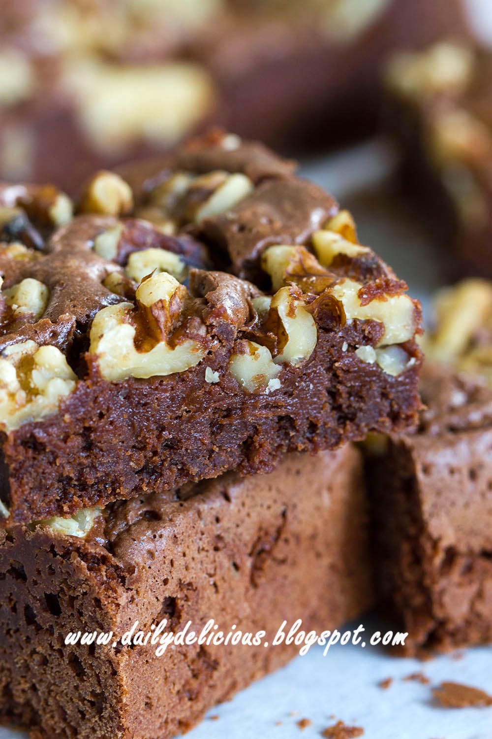 dailydelicious Walnut brownies Deliciously melt in the mouth brownies