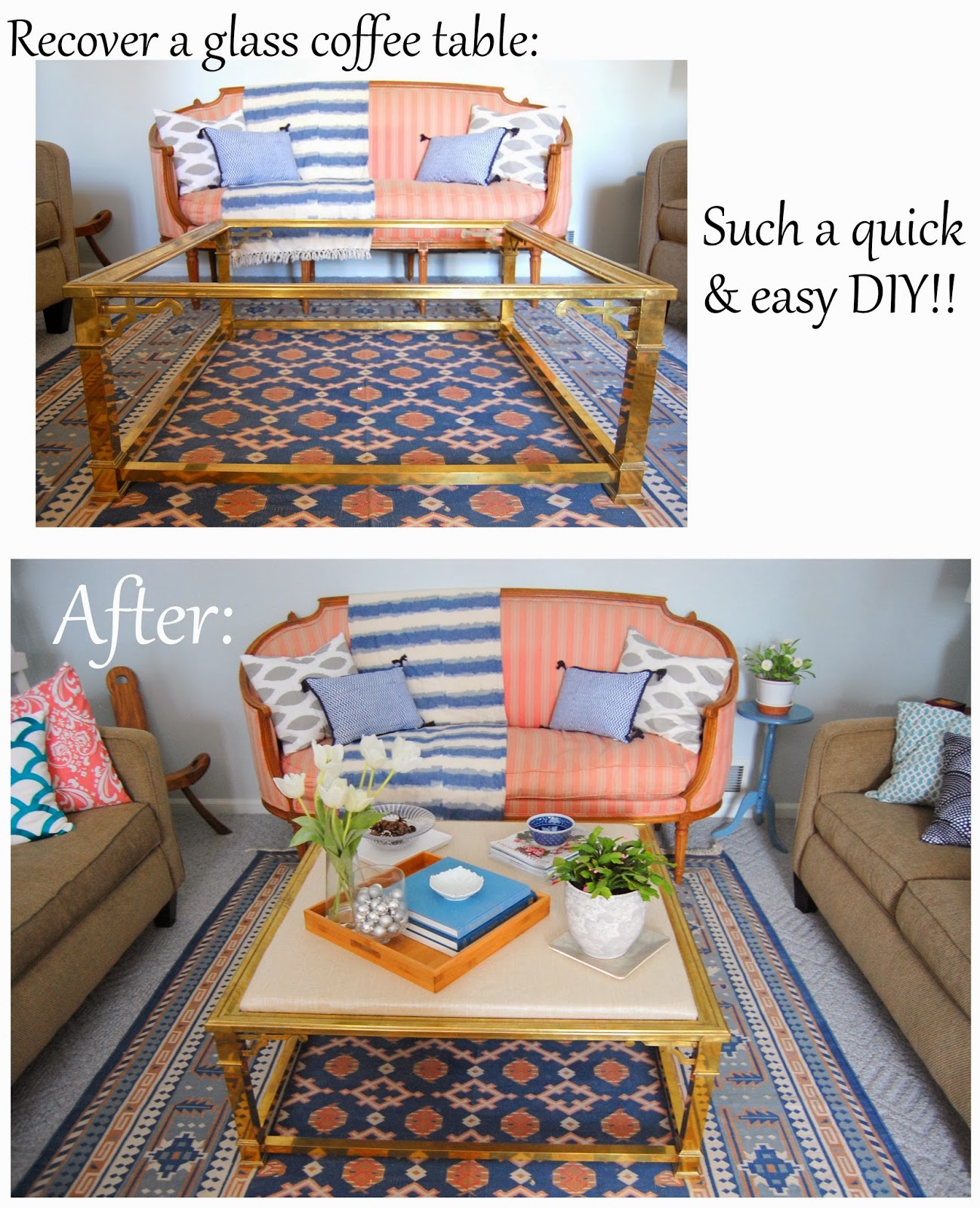 Practically Polished Glass Coffee Table DIY