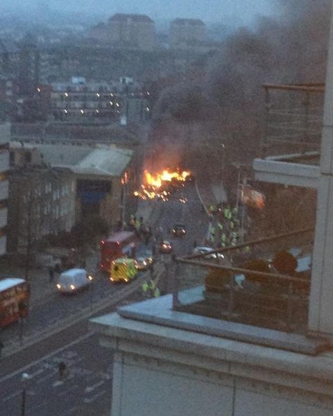 Helikopter crash Londen Helikopter crash Londen