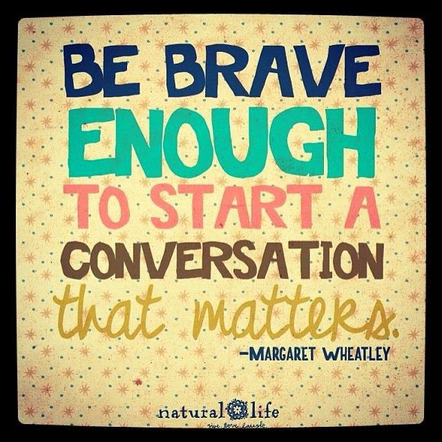 our life transformed start a conversation